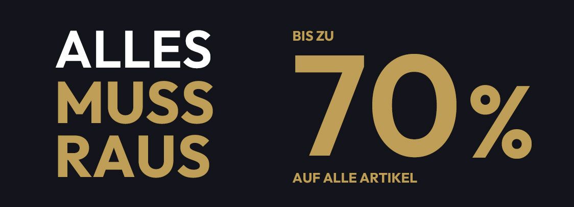 Alles muss raus bis zu 70 prozent auf alle Artikel