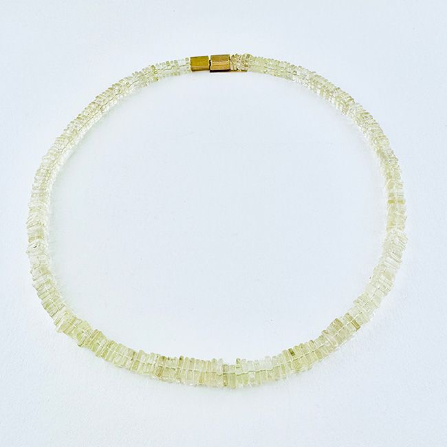 Steinkette Lemonquarz mit Gelbgoldschliesse 750  880€ 599€